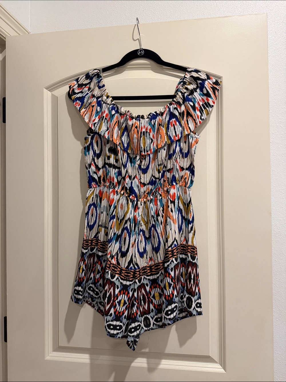 Soulmates Multicolor Printed Ruffle-Neck Tunic - Picture 2 of 4